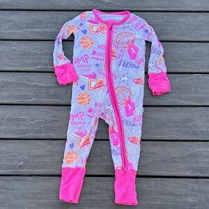 Pink and Gray Kids One Piece